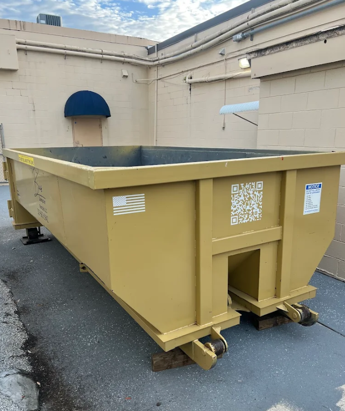 15 yard roll-off dumpster for renovation debris in Orlando FL