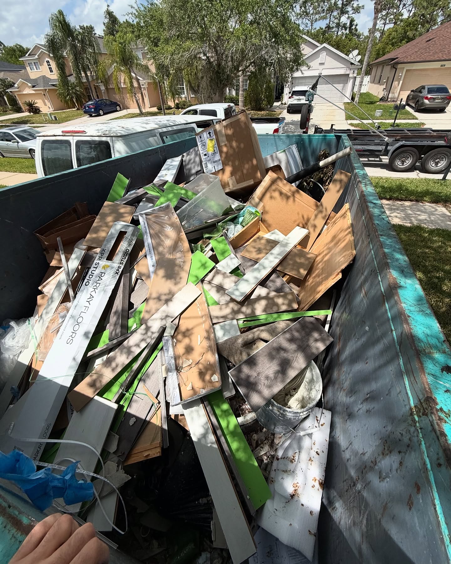 Dumpster rental for flooring removal in Orlando FL